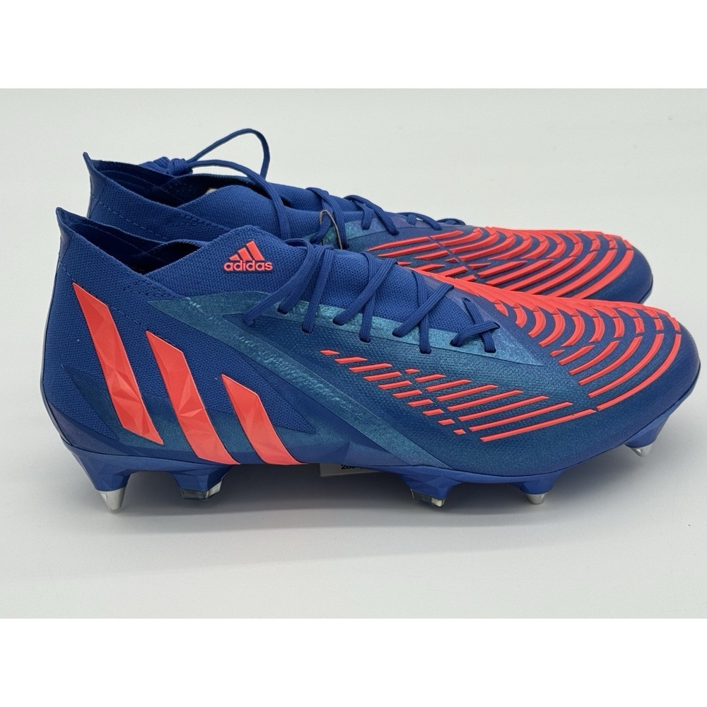 Size 10.5 - Adidas Predator Edge.1 SG Soccer Cleats Blue Red HO2965 No Box Lid
